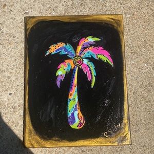 Original tropical palm tree art